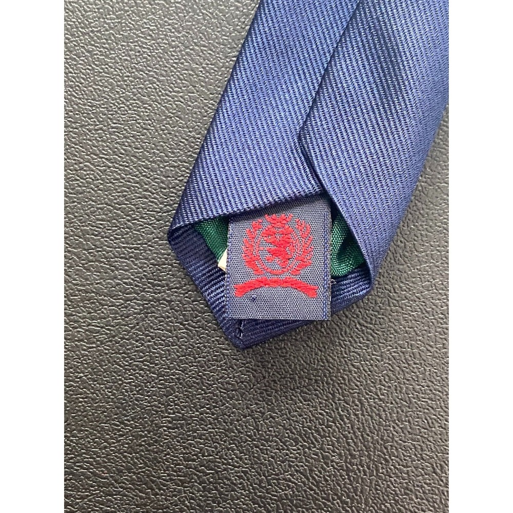 Tommy Hilfiger Silk Neck Tie Blue Green Striped Palm Beach Preppy Academia 58x4 - Picture 4 of 4